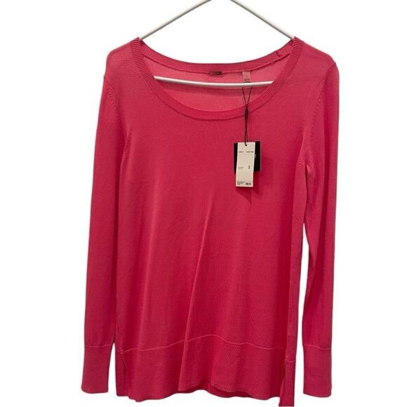 Tahari Candy Pink Viscose Blend long Sleeve Sweater.Size S - Picture 5 of 11